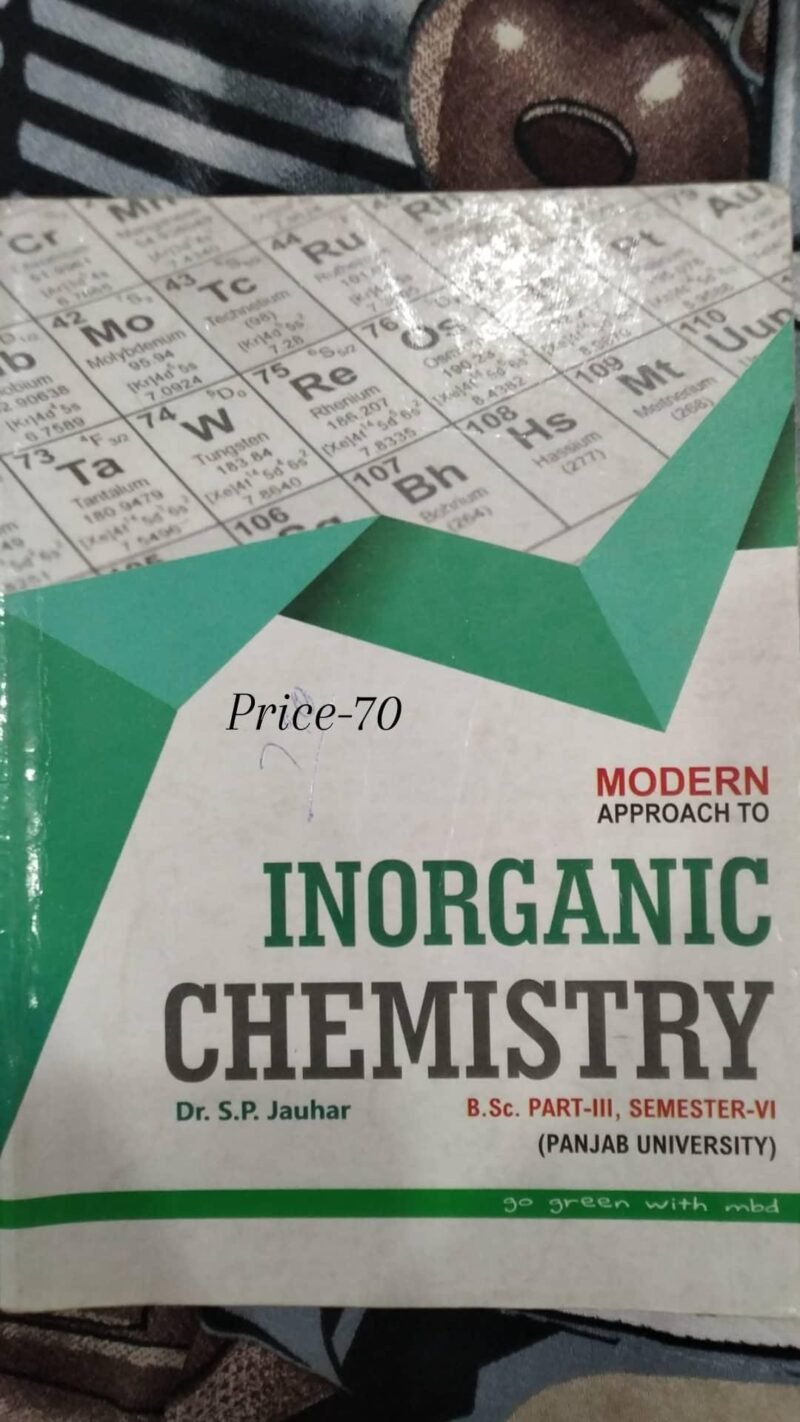 Modern Approach To Inorganic Chemistry Part III by Dr. S.P. Jauhar